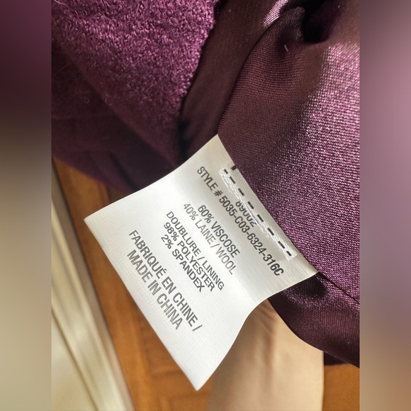 Laura Plus Size 18 Purple Viscose/Wool Jacket - Picture 10 of 11